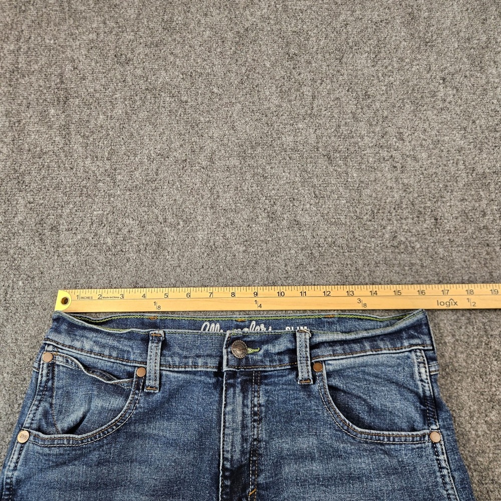 Wrangler Retro Slim Straight Jeans Mens 32x32 Medium Wash Denim 1088MWZPD - Picture 6 of 11